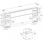 Εταζέρα κρεβατιού Adeline 255x36x102.5