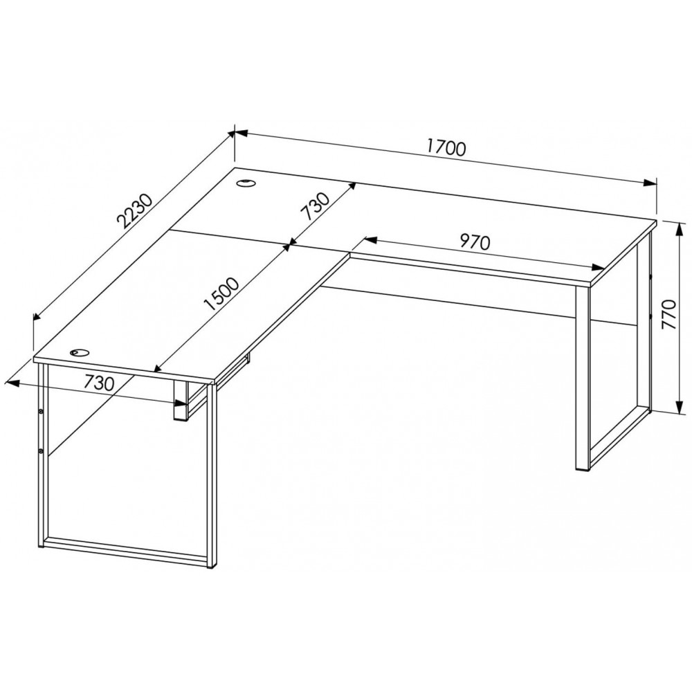 Γραφείο Johnson I γωνιακό