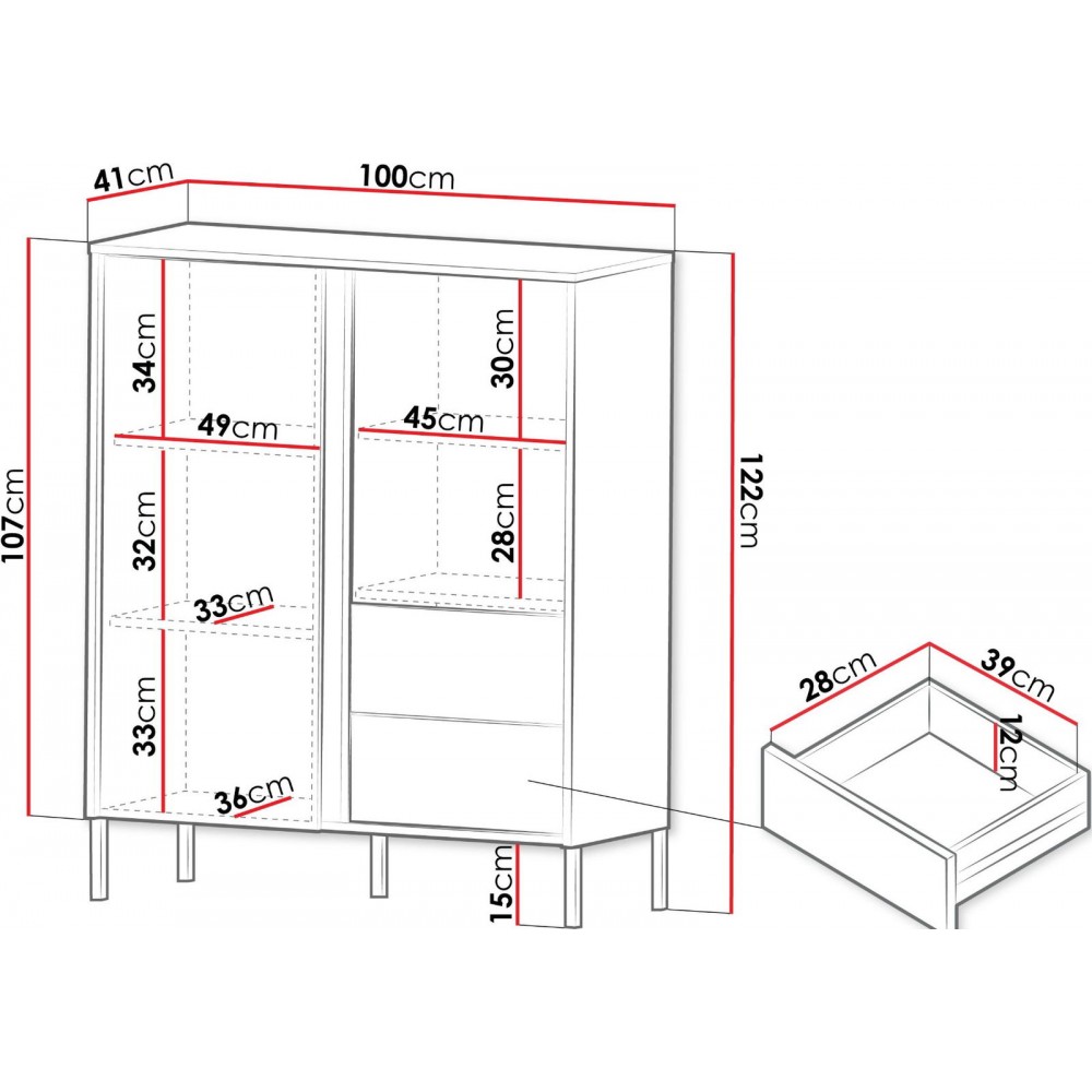 Μπουφές Mia I-Fusiko-Mavro