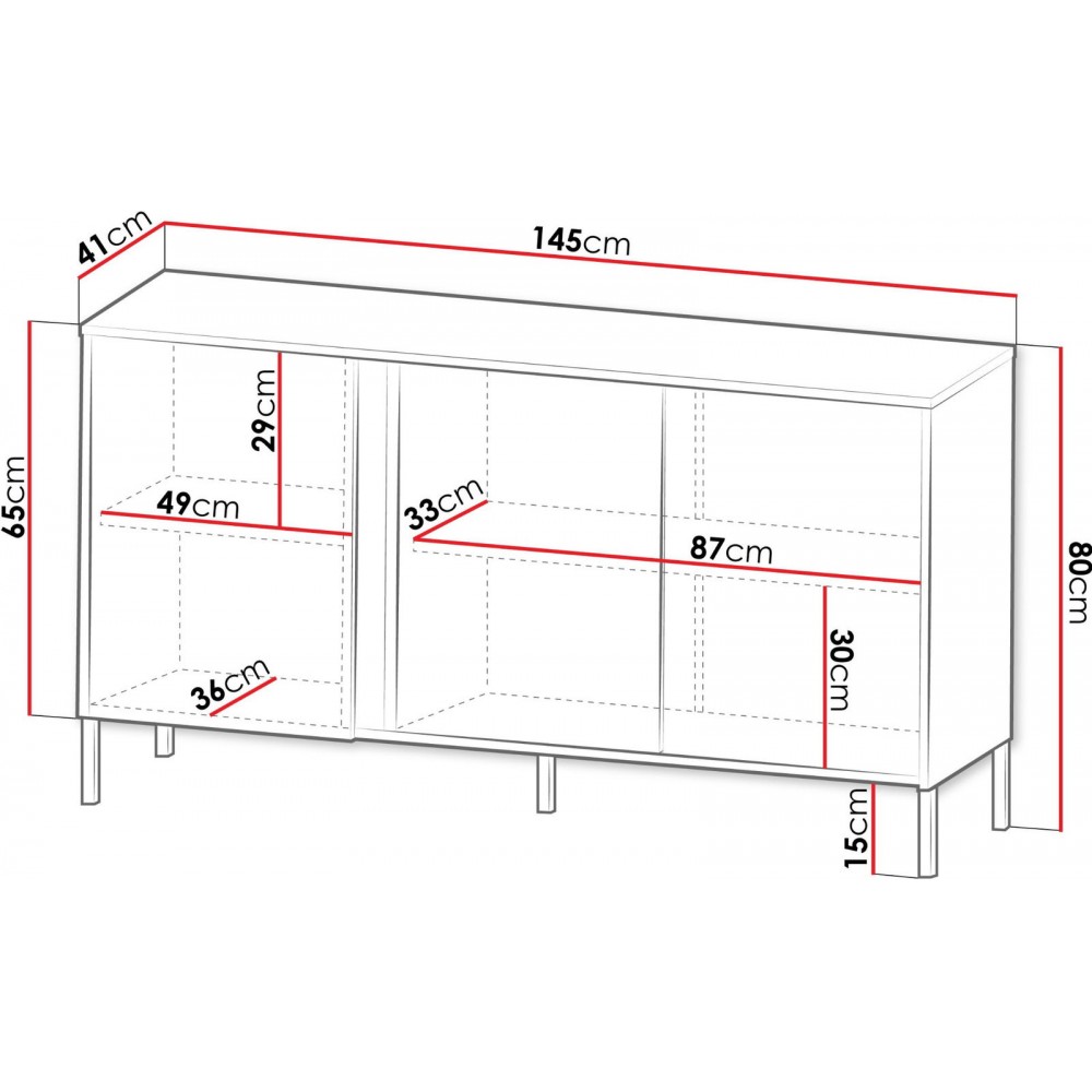 Μπουφές Mia II-Leuko
