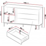 Μπουφές Mia III-Fusiko-Mavro