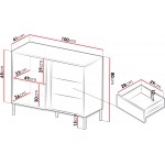 Μπουφές Mia V-Fusiko-Mavro