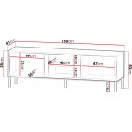 Έπιπλο τηλεόρασης Mia I-Fusiko-Mavro