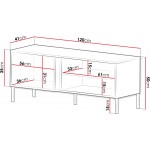 Έπιπλο τηλεόρασης Mia II-Fusiko-Mavro