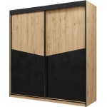 Ντουλάπα Aston I συρόμενη-Fusiko-Mavro