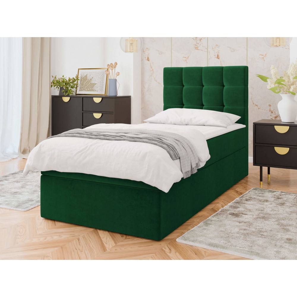 Επενδυμένο κρεβάτι Cineplex-Prasino-80 x 200