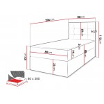 Επενδυμένο κρεβάτι Cineplex-Prasino-80 x 200