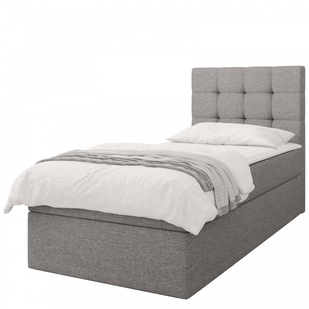 Επενδυμένο κρεβάτι Cineplex-Gkri Anoixto-80 x 200