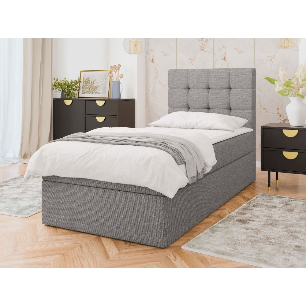 Επενδυμένο κρεβάτι Cineplex-Gkri Anoixto-100 x 200