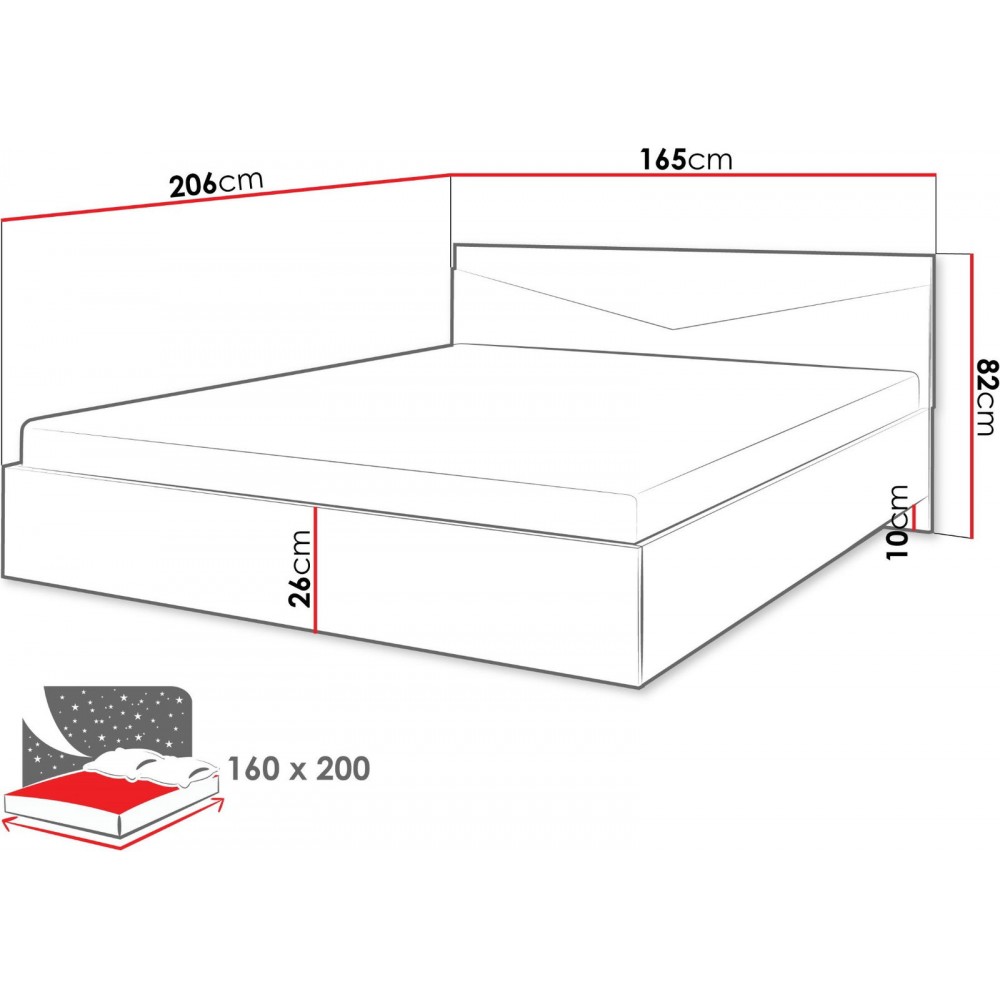 Κρεβάτι Aston I-Gkri Anoixto-Fusiko