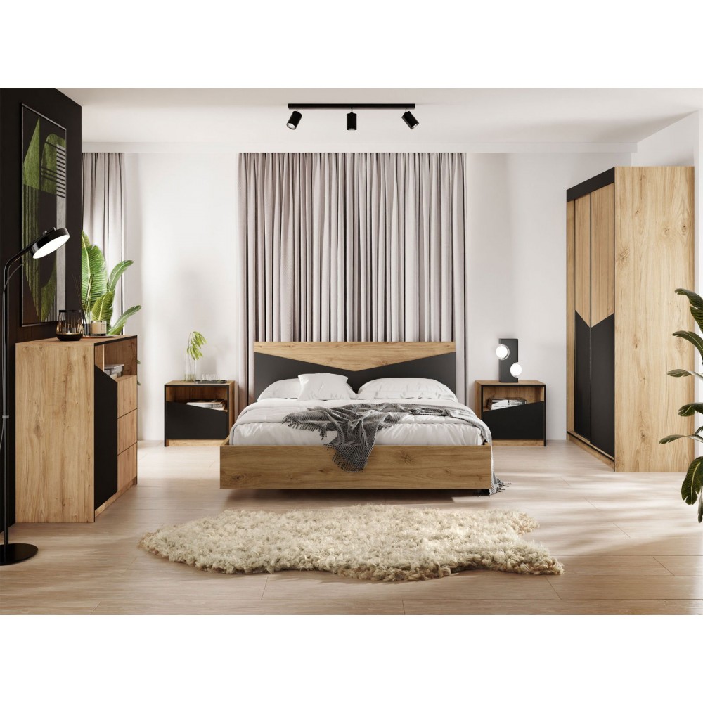 Κρεβάτι Aston II-Fusiko-Mavro