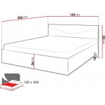 Κρεβάτι Aston II-Gkri Anoixto-Fusiko