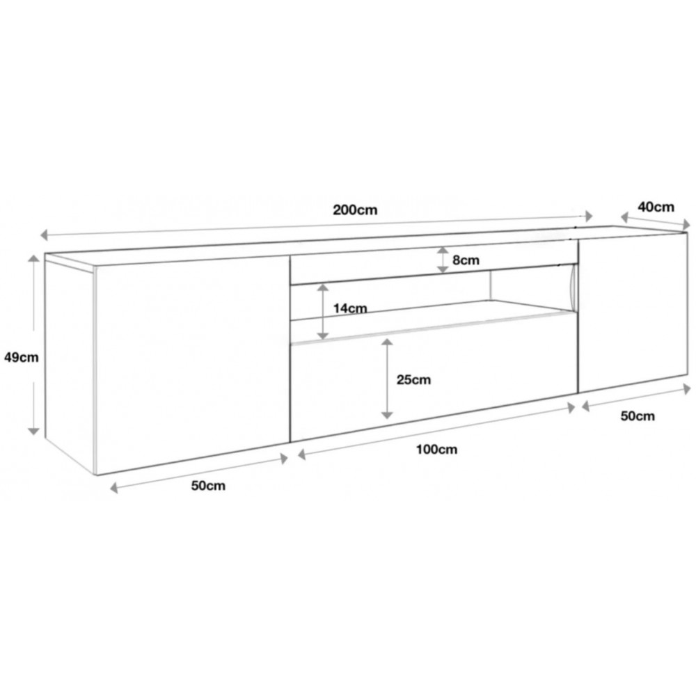 Έπιπλο τηλεόρασης Spotlight plus-Gkri