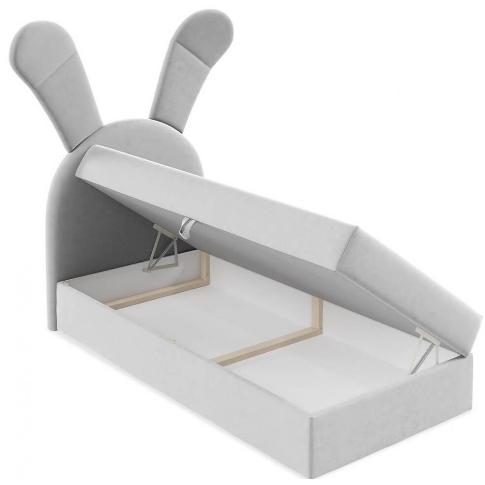 Επενδυμένο κρεβάτι Bunny Light-Gkri-Aristera