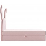 Επενδυμένο κρεβάτι Bunny Light-Roz-Deksia