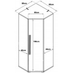 Γωνιακή ντουλάπα Spotlight-Gkri - Leuko