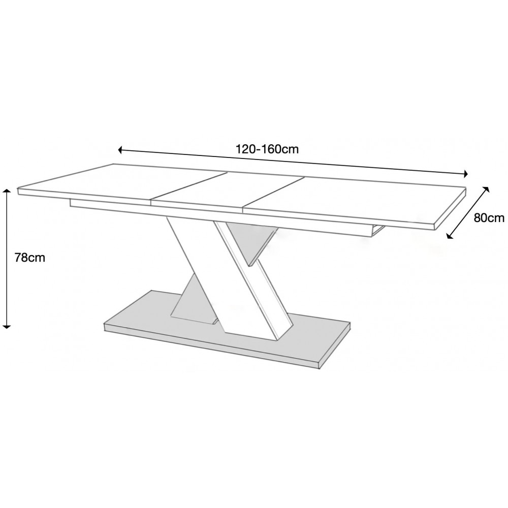 Επεκτεινόμενο τραπέζι Xena-Fusiko-Mavro