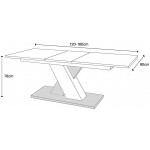 Επεκτεινόμενο τραπέζι Xena-Fusiko-Mavro