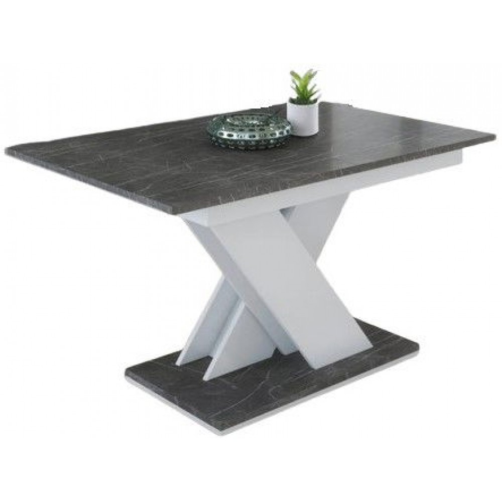 Επεκτεινόμενο τραπέζι Elara-Gkri skouro - Leuko