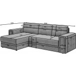 Γωνιακός καναπές Blenvi-Leuko