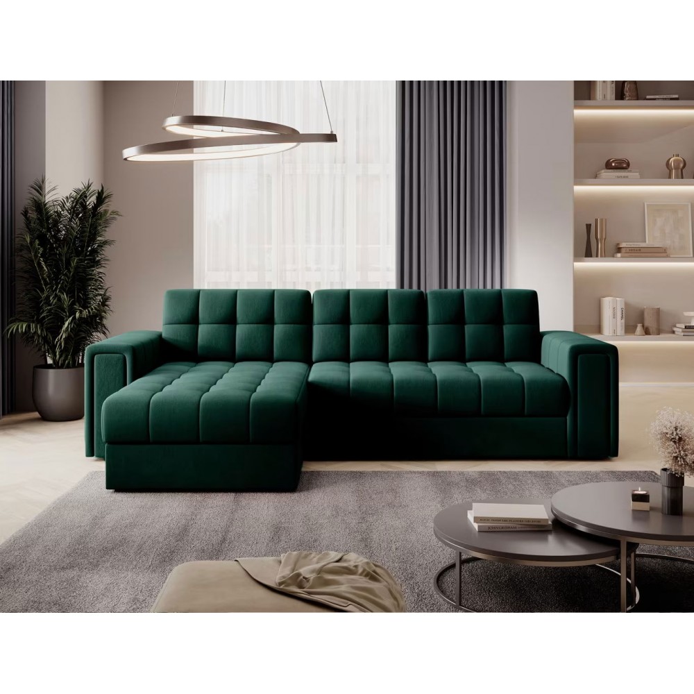 Γωνιακός καναπές Blenvi-Prasino