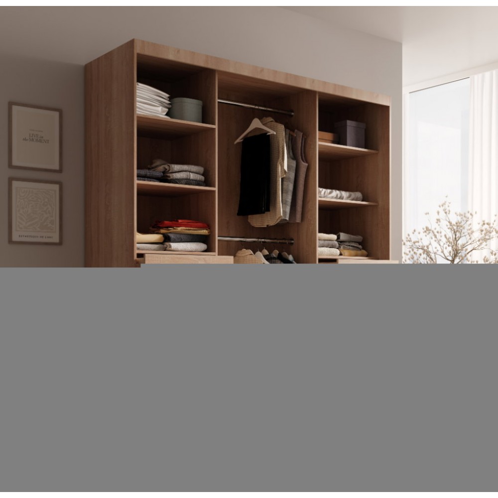 Ντουλάπα Kalli 200 συρόμενη-Sonoma - Mauro 200x61x215