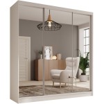Ντουλάπα Medeo 200 συρόμενη-Leuko 200x61x215