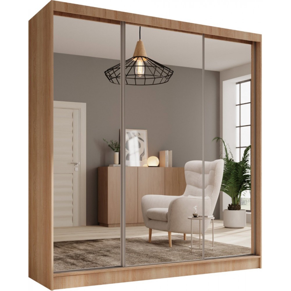 Ντουλάπα Medeo 200 συρόμενη-Sonoma 200x61x215