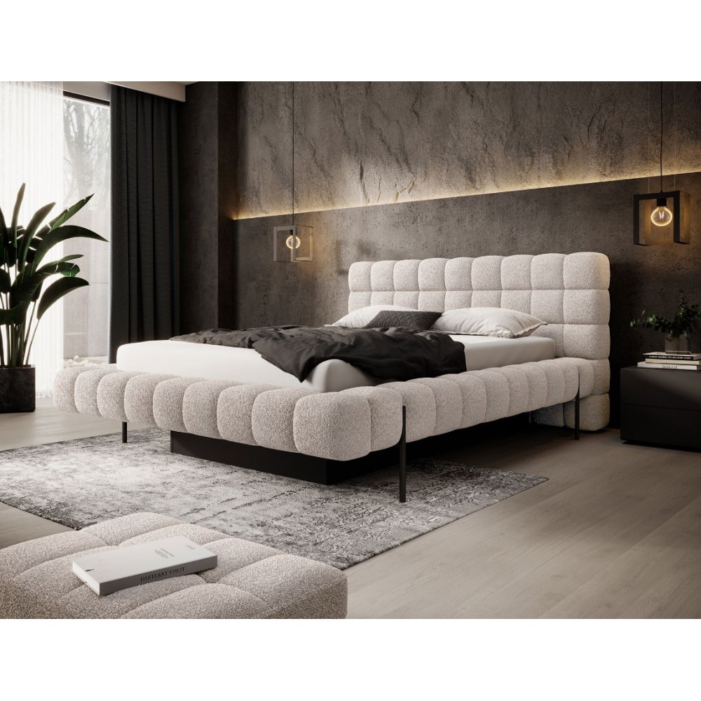 Επενδυμένο κρεβάτι Cloud-Mpez Anoixto-140 x 200