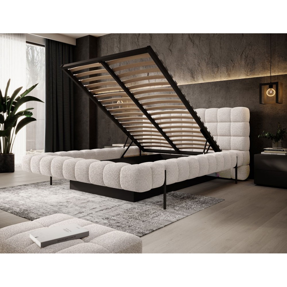 Επενδυμένο κρεβάτι Cloud-Mpez Anoixto-180 x 200