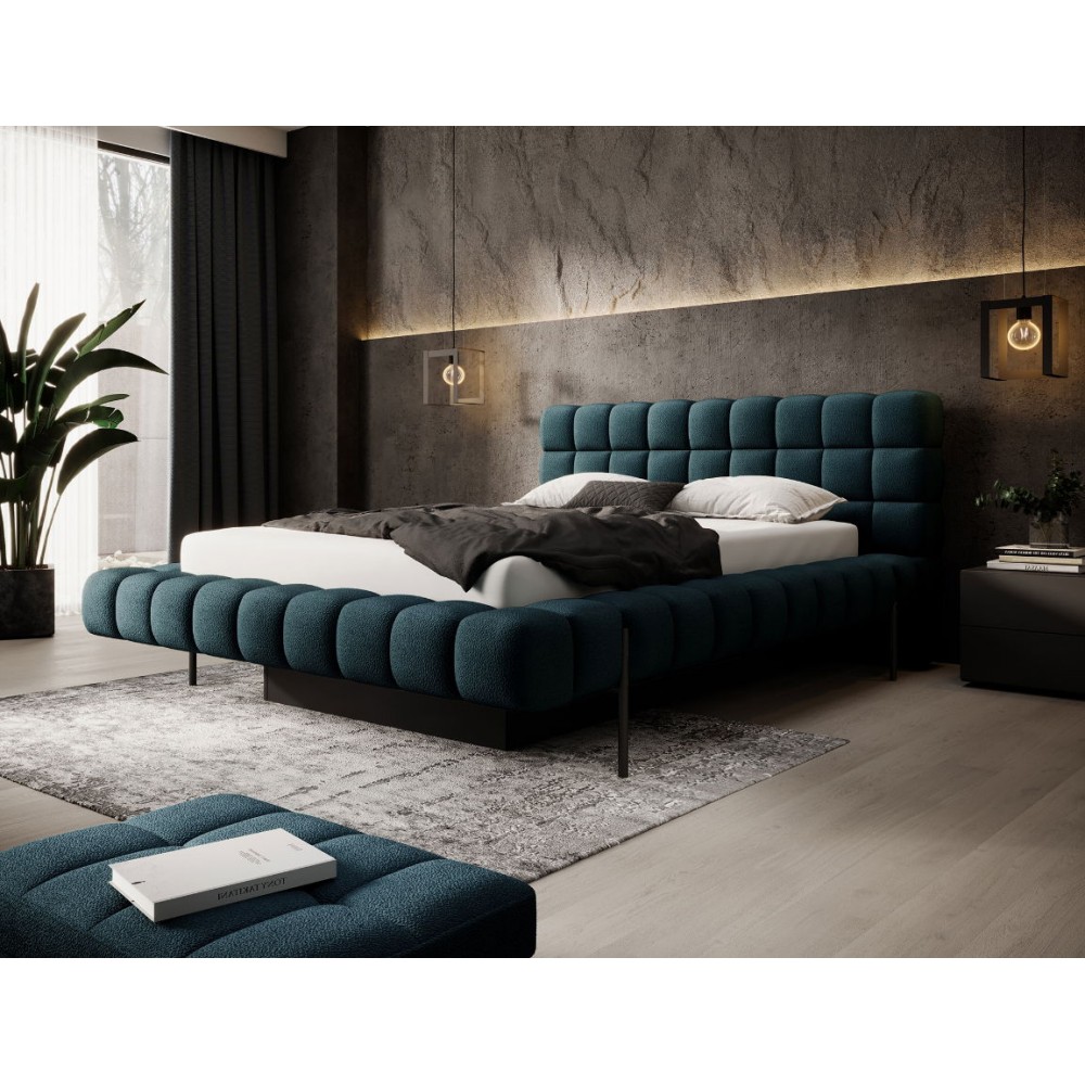 Επενδυμένο κρεβάτι Cloud-Mple Skouro-140 x 200