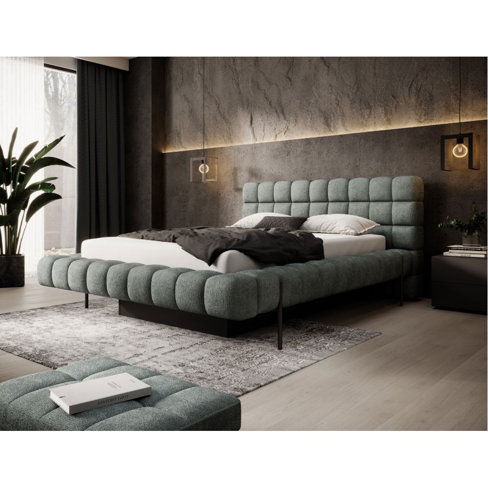 Επενδυμένο κρεβάτι Cloud-Olive-160 x 200