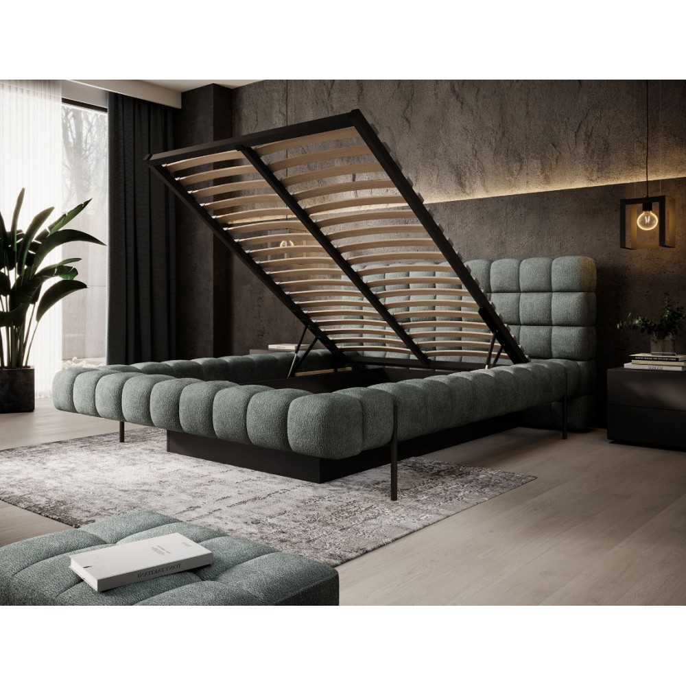 Επενδυμένο κρεβάτι Cloud-Olive-160 x 200