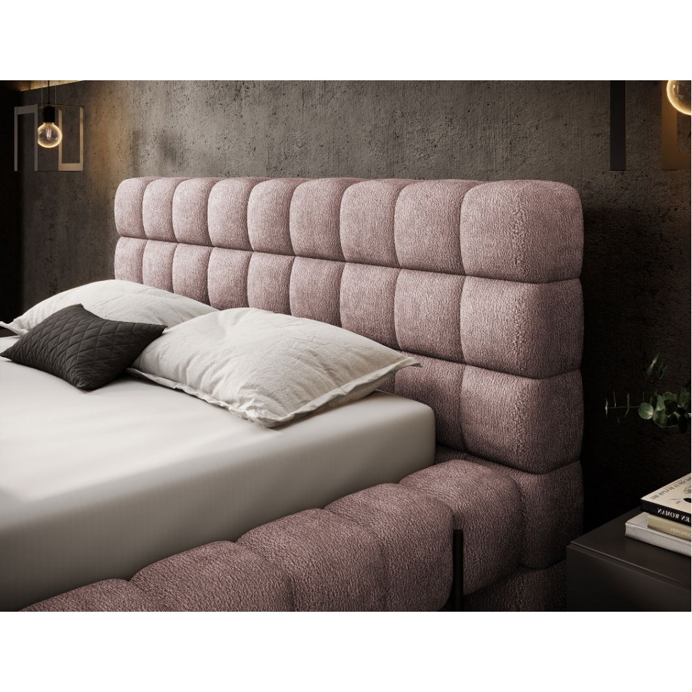 Επενδυμένο κρεβάτι Cloud-Roz-160 x 200