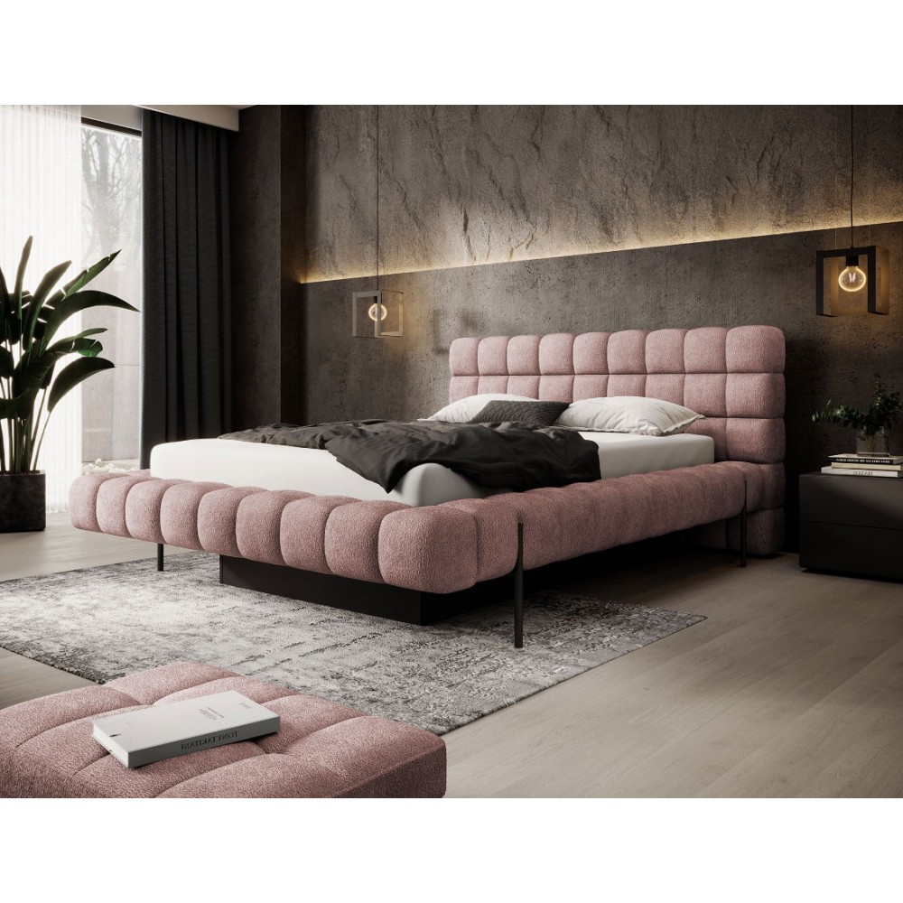 Επενδυμένο κρεβάτι Cloud-Roz-180 x 200