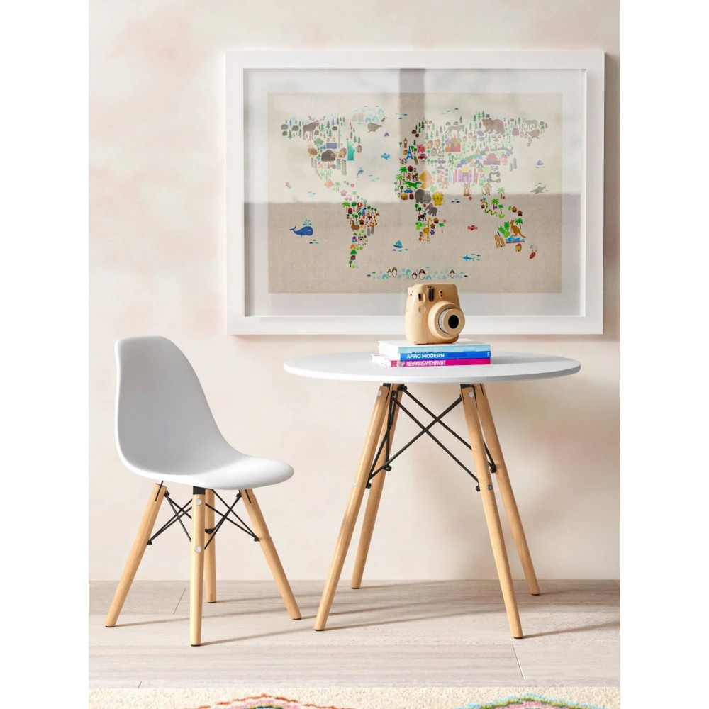 Τραπέζι Fiorino Round-Leuko 80x80x74