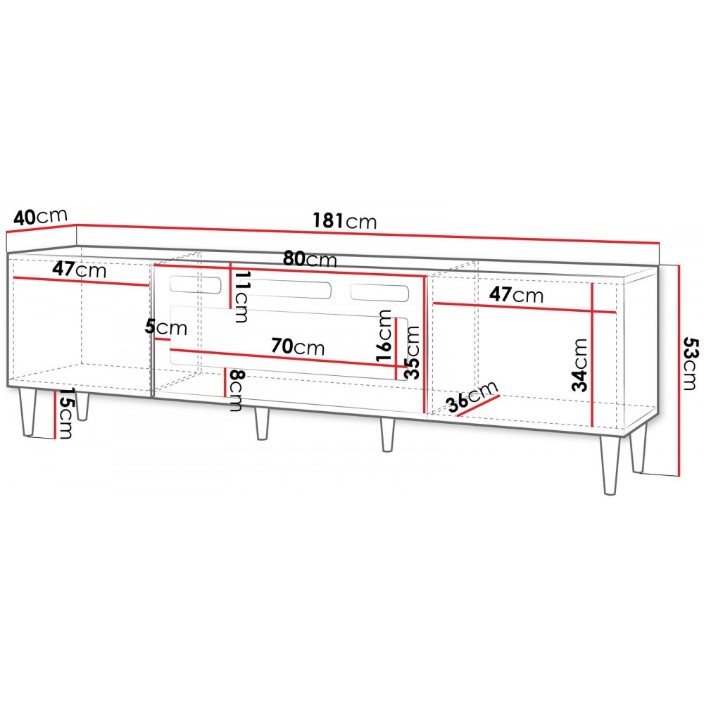 Έπιπλο τηλεόρασης Nakomo-Mauro