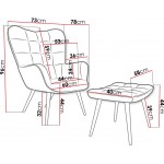 Σετ πολυθρόνας Gunar-Moustardi