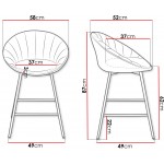 Σετ 2 σκαμπό μπαρ Hoker