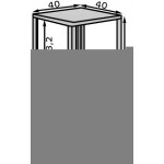Βιβλιοθήκη Novella mini-Leuko-Sonoma 40x40x80