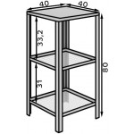 Βιβλιοθήκη Novella mini-Xruso - Drus 40x40x80