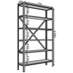 Βιβλιοθήκη Renev II-Drus 110x30x180.2