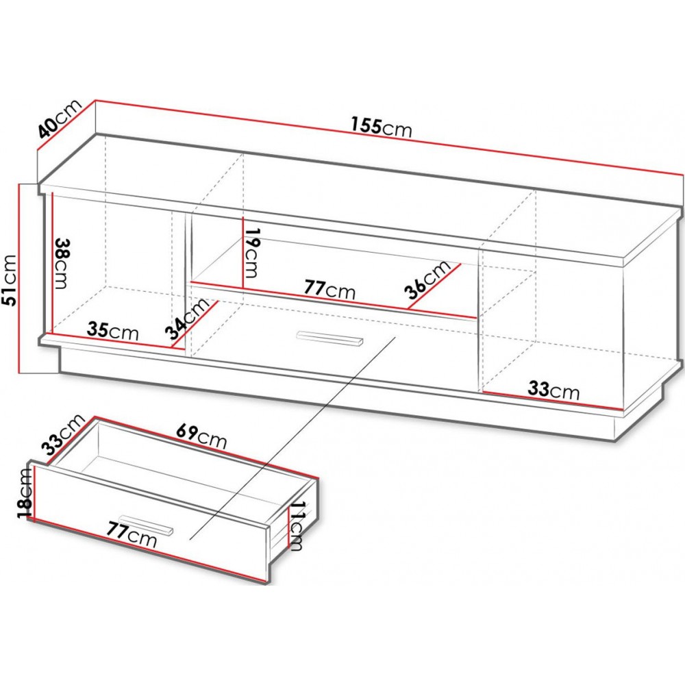 Έπιπλο τηλεόρασης Lamelo
