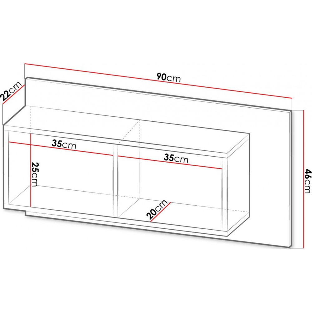 Κρεμαστή ραφιέρα Lamelo