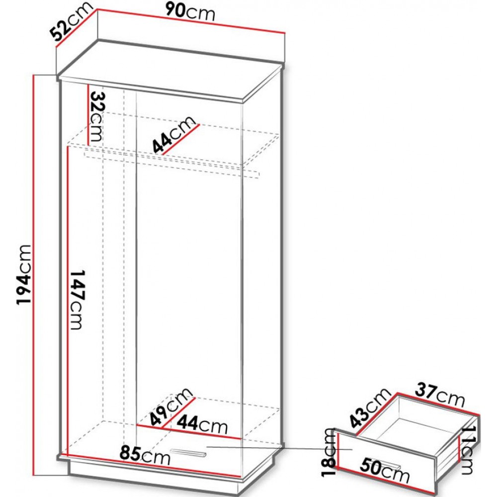Ντουλάπα Lamelo Δίφυλλη