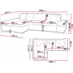 Γωνιακός καναπές Malwi II-Αριστερή-Χωρίς κρεβάτι