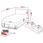Κρεβάτι Sigma-90 x 200