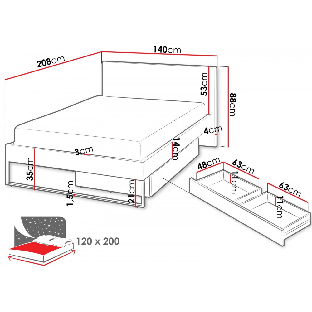 Κρεβάτι Sigma-120 x 200