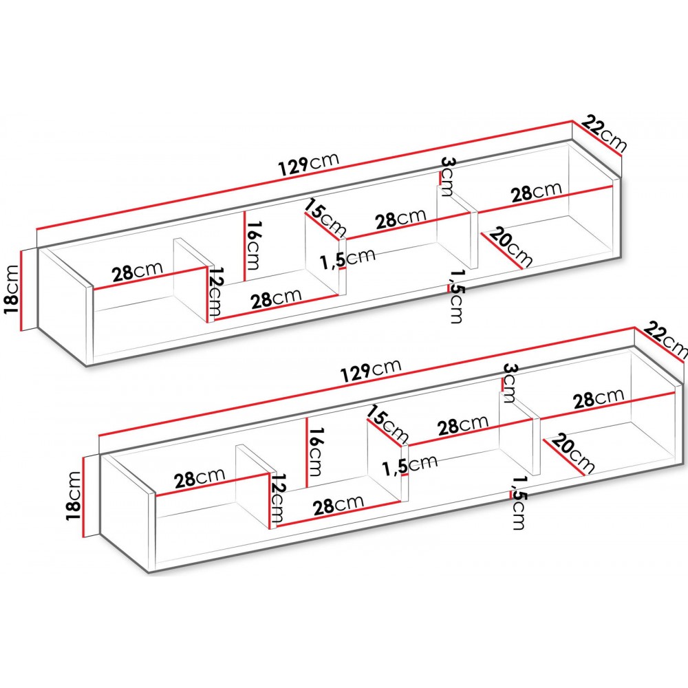 Σετ δύο ραφιών Sigma