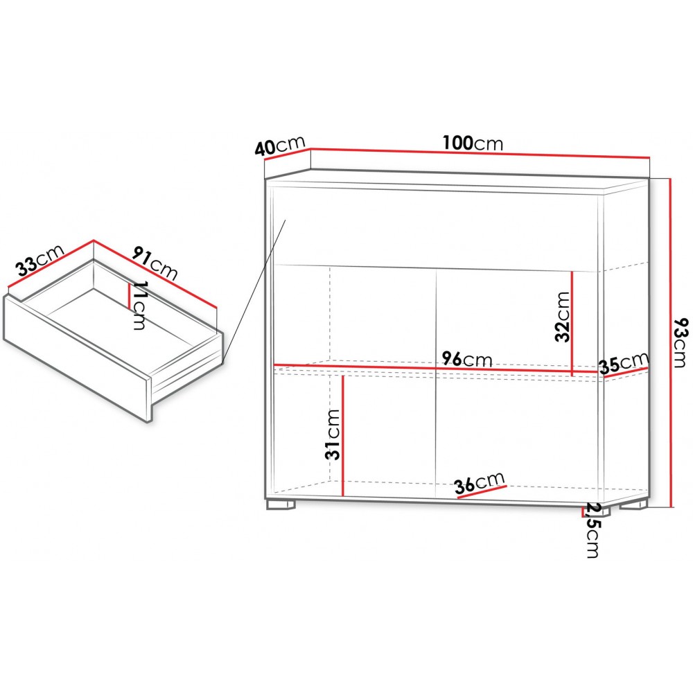Παπουτσοθήκη Gesita 100x40x93